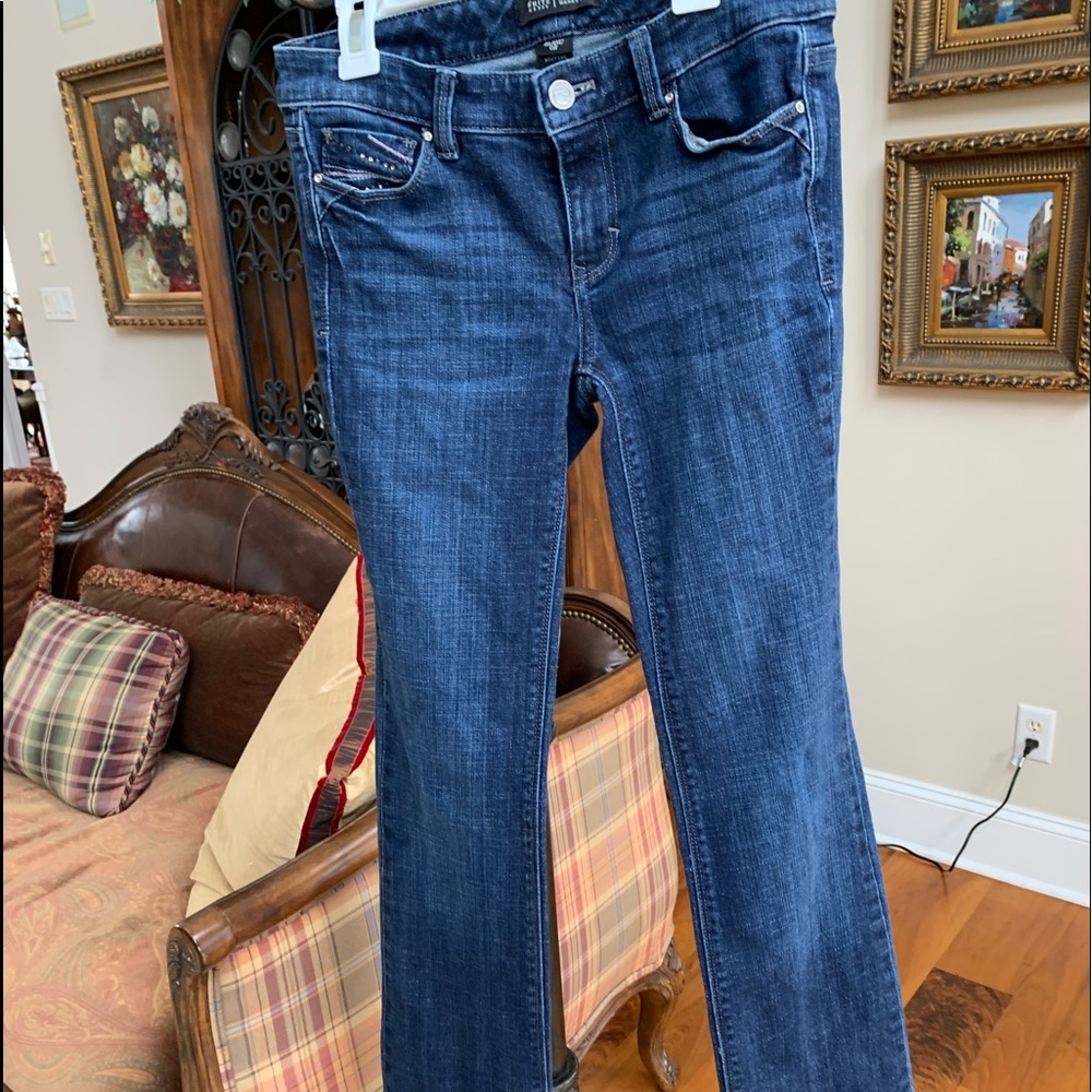 Embroidered WHBM Bootcut Jeans